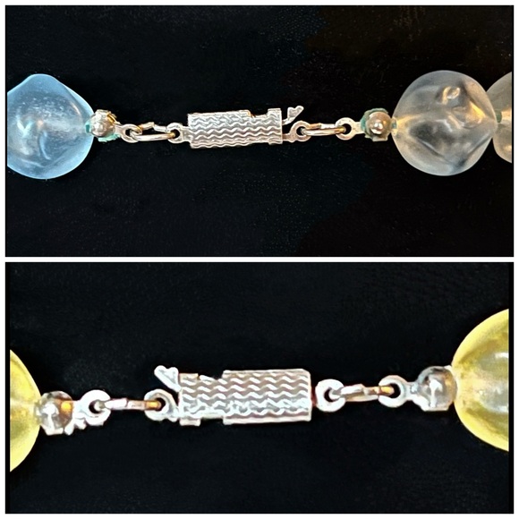 Vintage Chunky Acrylic Beaded Statement Necklace - Picture 4 of 4